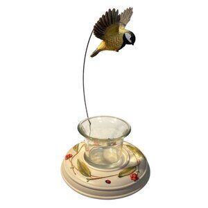 Hallmark Marjolein Bastin Nature Sketchbook Tealight Holder Chickadee 7" Tall
